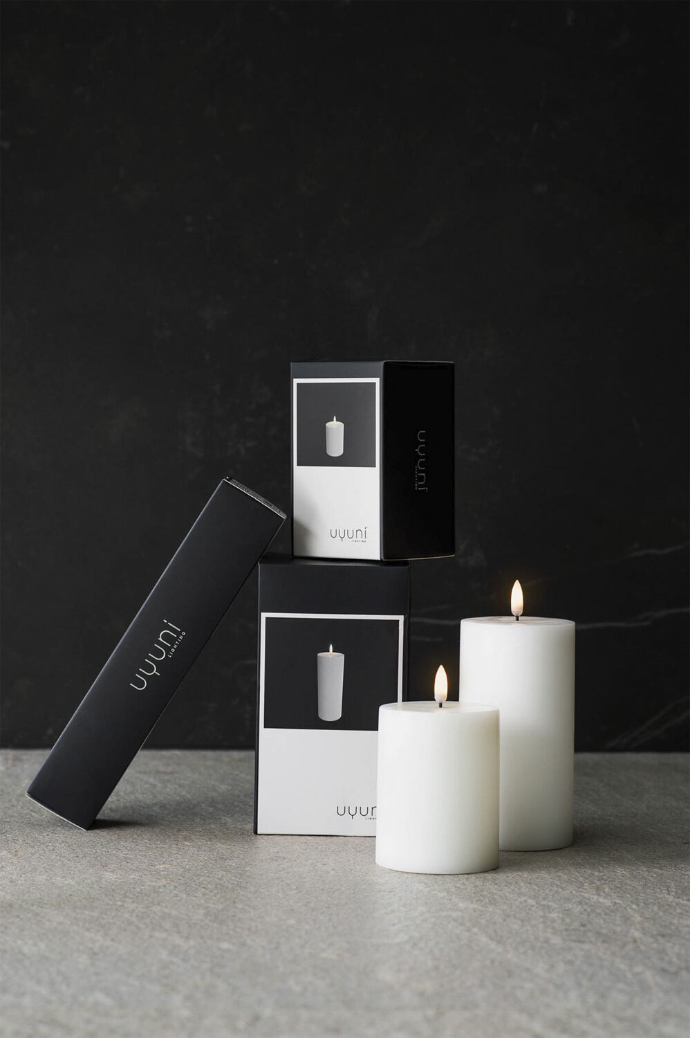 UYUNI Lighting - LED Pillar Candle - Nordic White - 7,8 x 10 cm