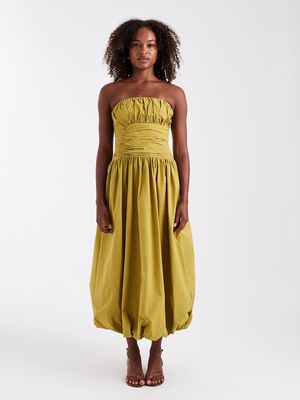 TSLUNA BUBBLE HEM MAXI DRESS WVN