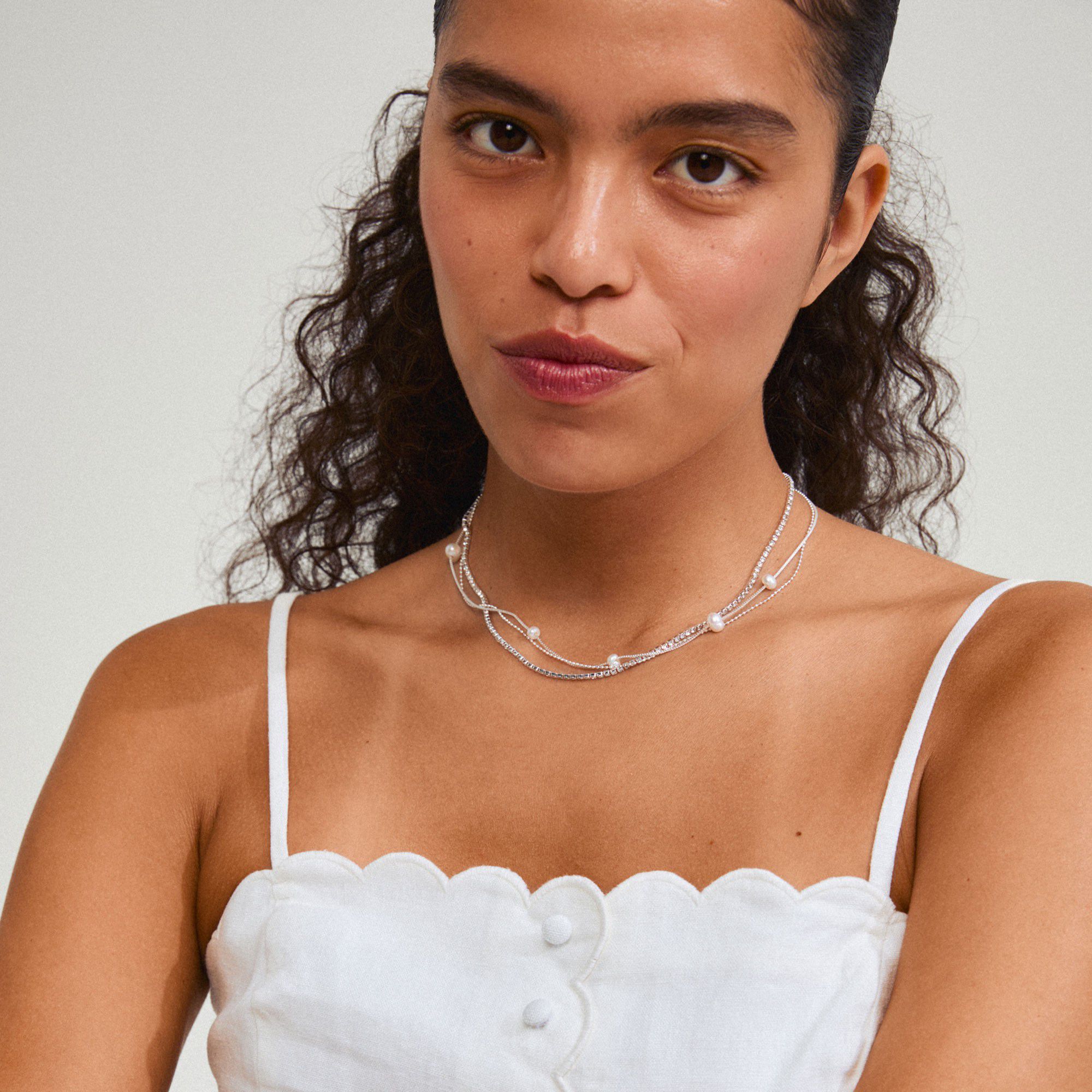 STARLIGHT necklace 3-in-1 silver-plated