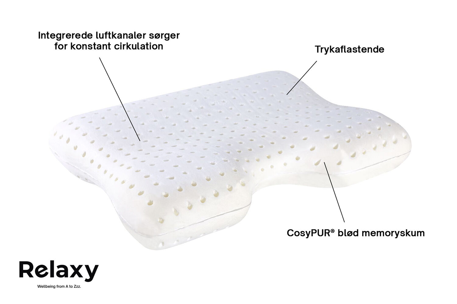 Relaxy WAVE Pillow 54x40x11 cm