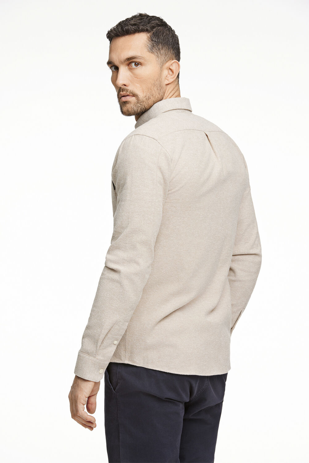 Brushed twill shirt L/S