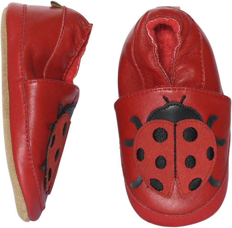 Ladybug leather slippers