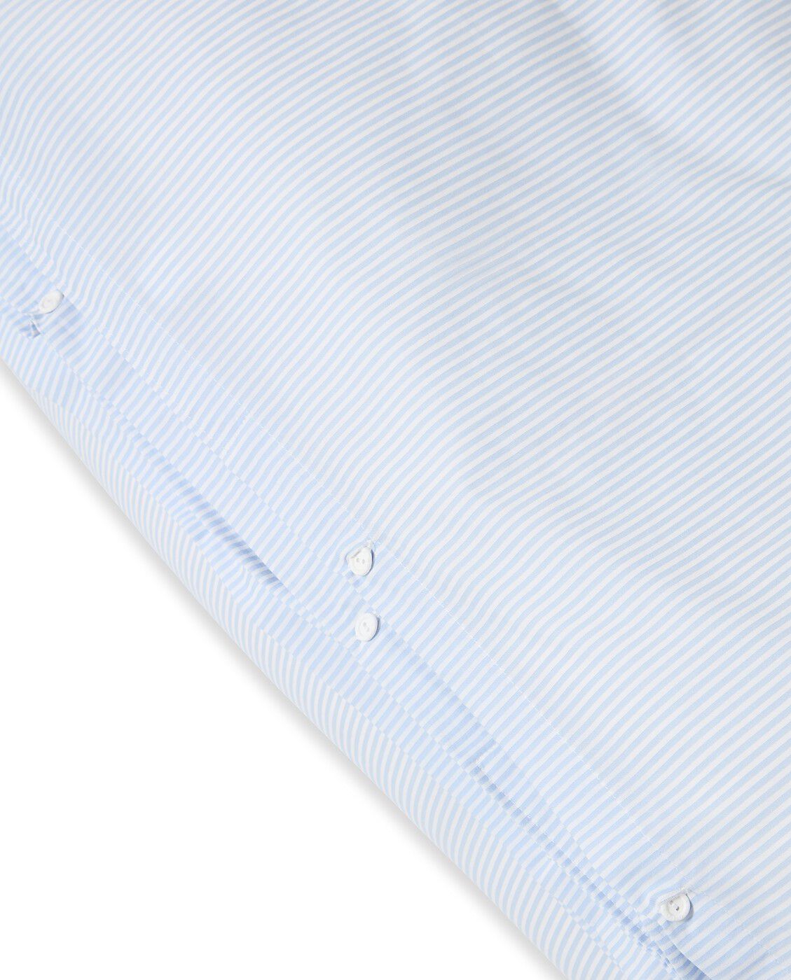 Blue/White Striped Cotton Sateen Bed Set