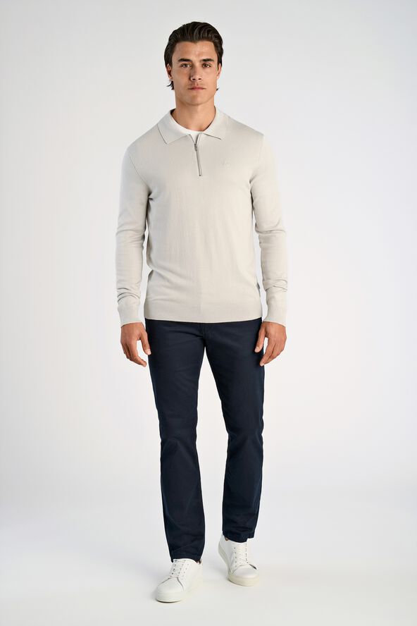 Ecovero L/S zip polo