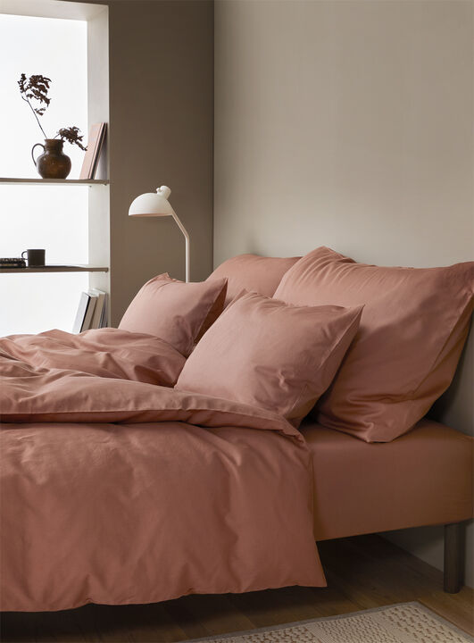 Harmoni stonewashed pudebetræk terracotta