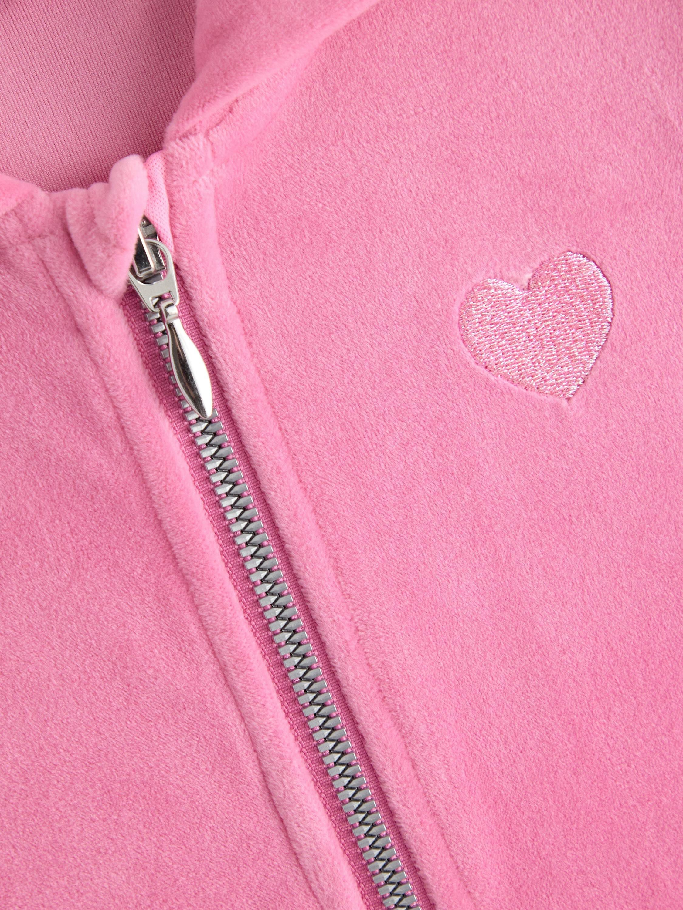 Soft velour hoodie with relaxed fit