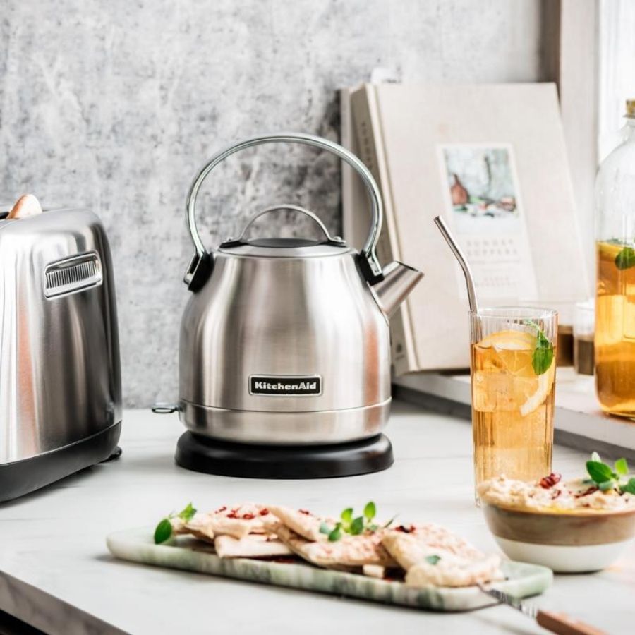 Vannkoker st&aring;l 1,25 liter L22,6cm B17,8cm H26,2cm