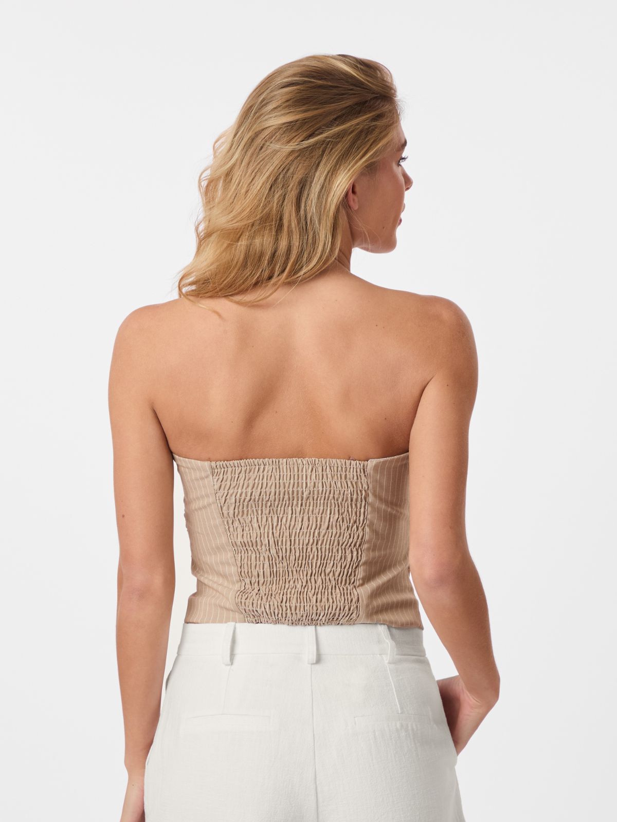 Tyree Melange Pinstripe Top