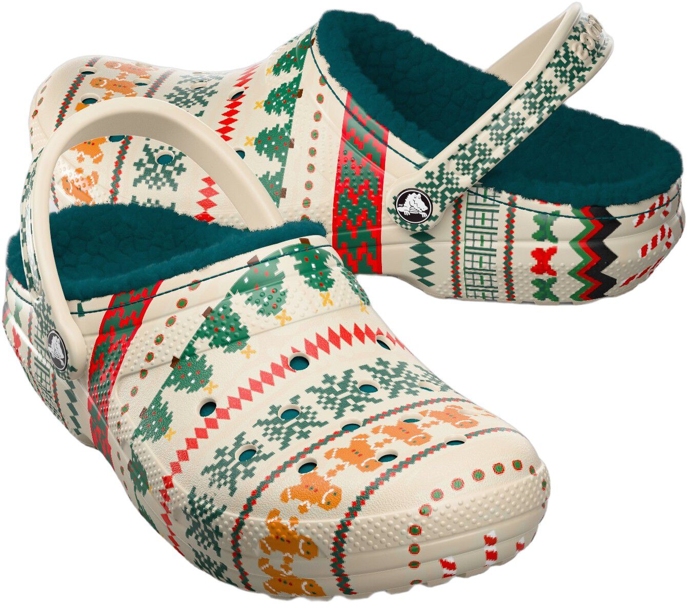 Classic Lined Fair Isle Clog Bone