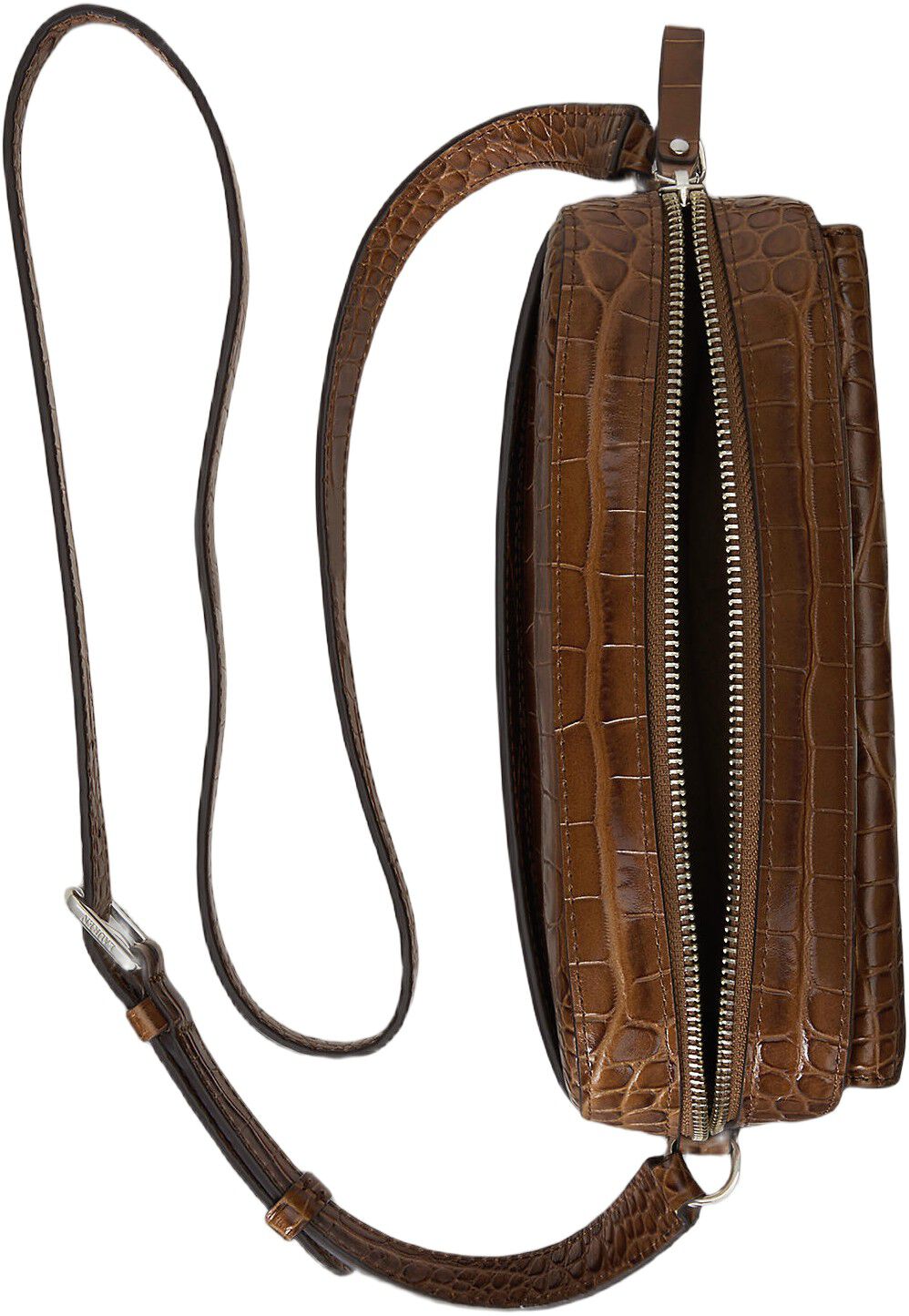 Croc-Embossed Medium Marcy Camera Bag