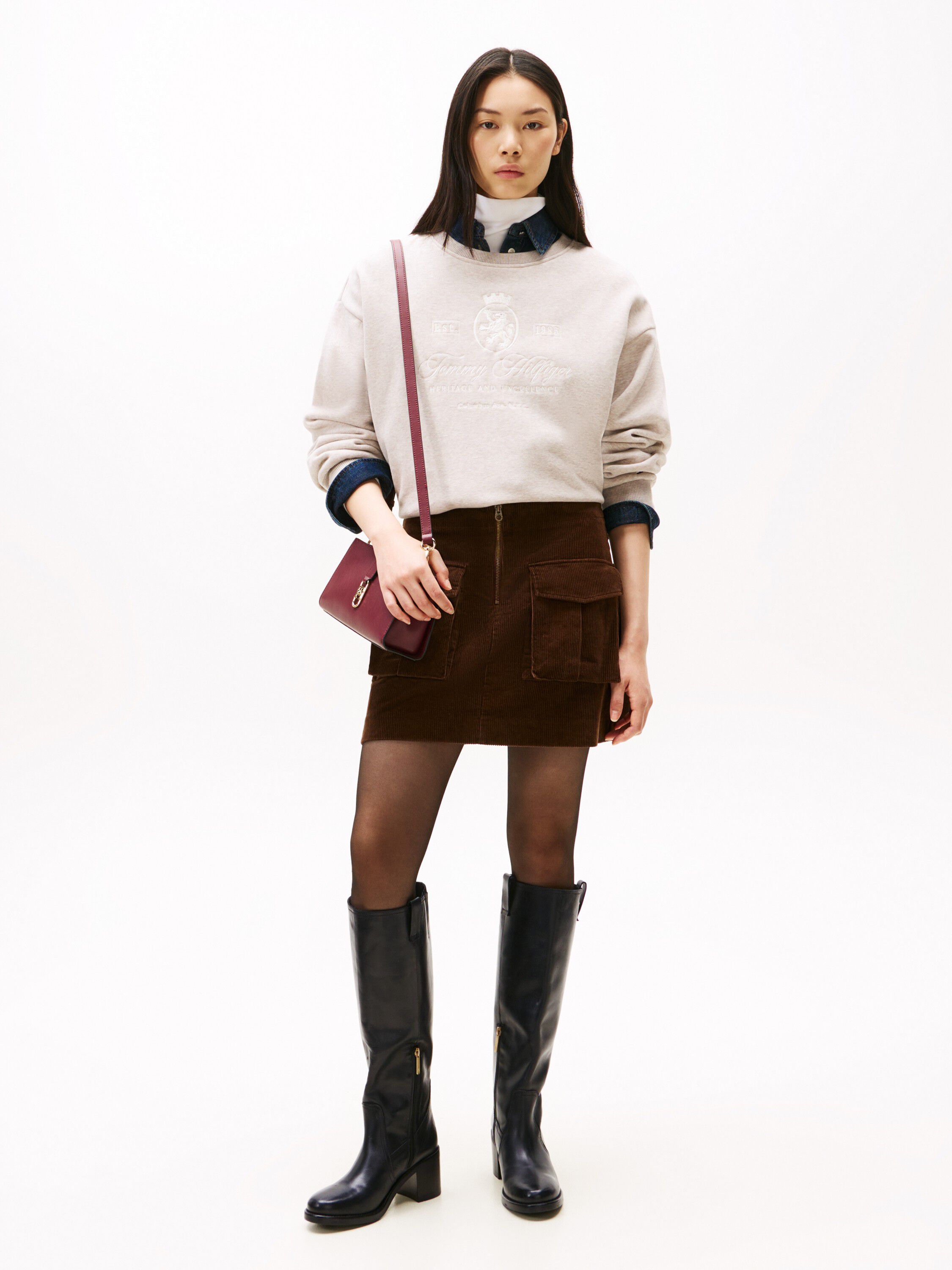 RIDING LTHR LONG BOOT BLOCK HEEL