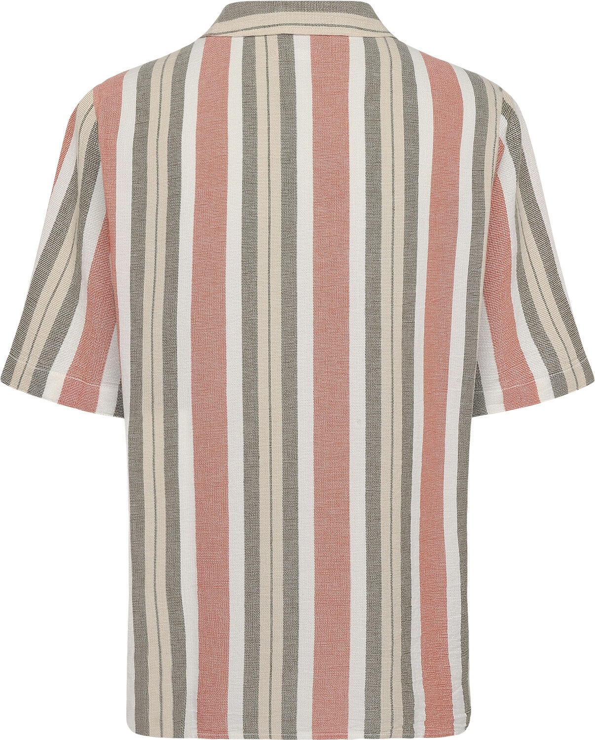 Box short sleeve striped cotton shirt GOTS/Vegan