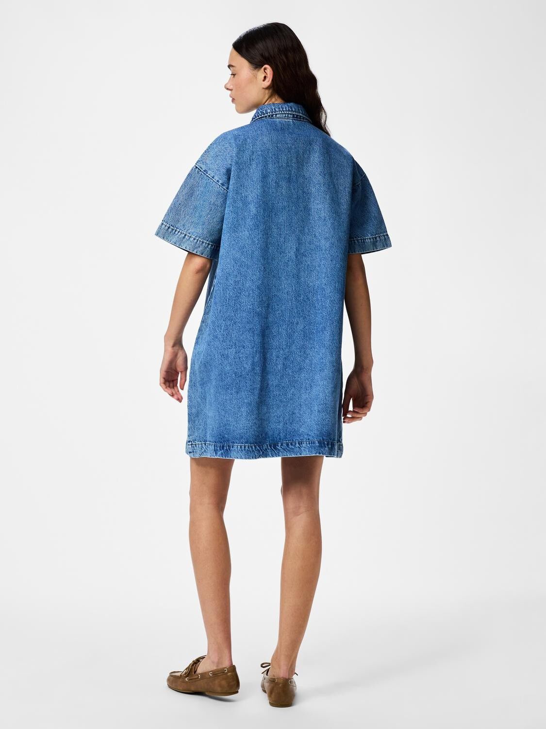 Pcsky Ss A-Shape Denim Dress Noos Bc