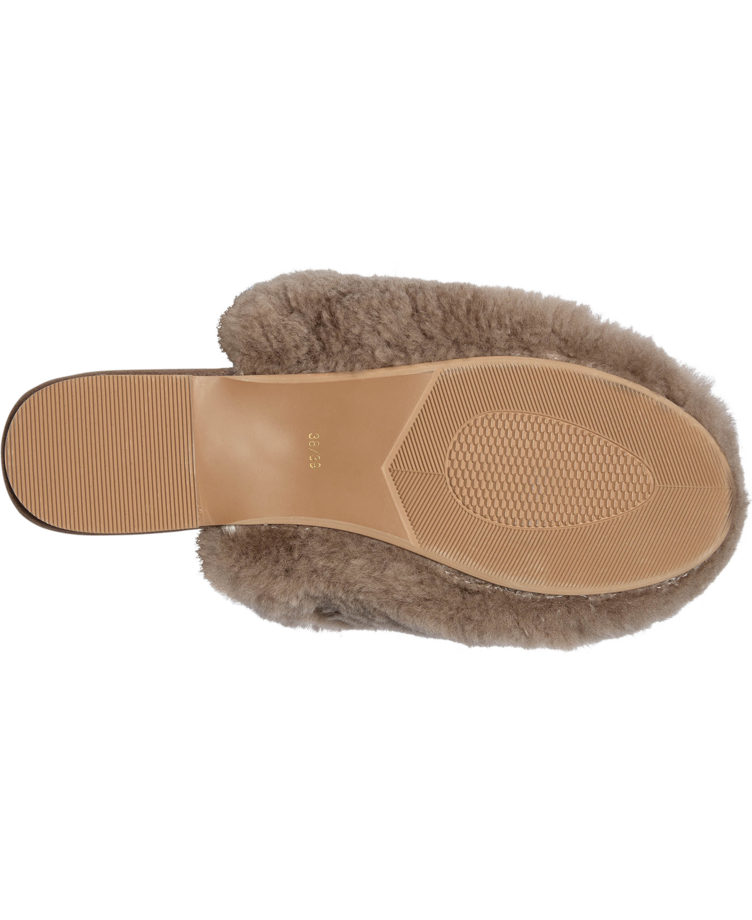 Slipper in Real sheepskin - Brown
