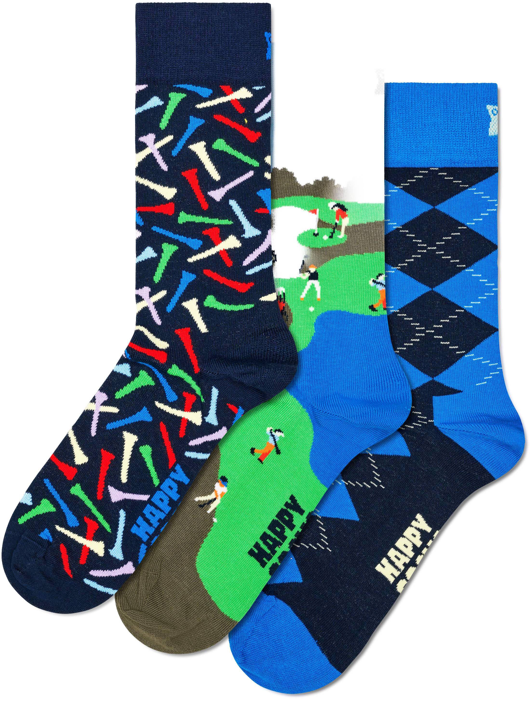 3-Pack Golf Cart Socks Gift Set