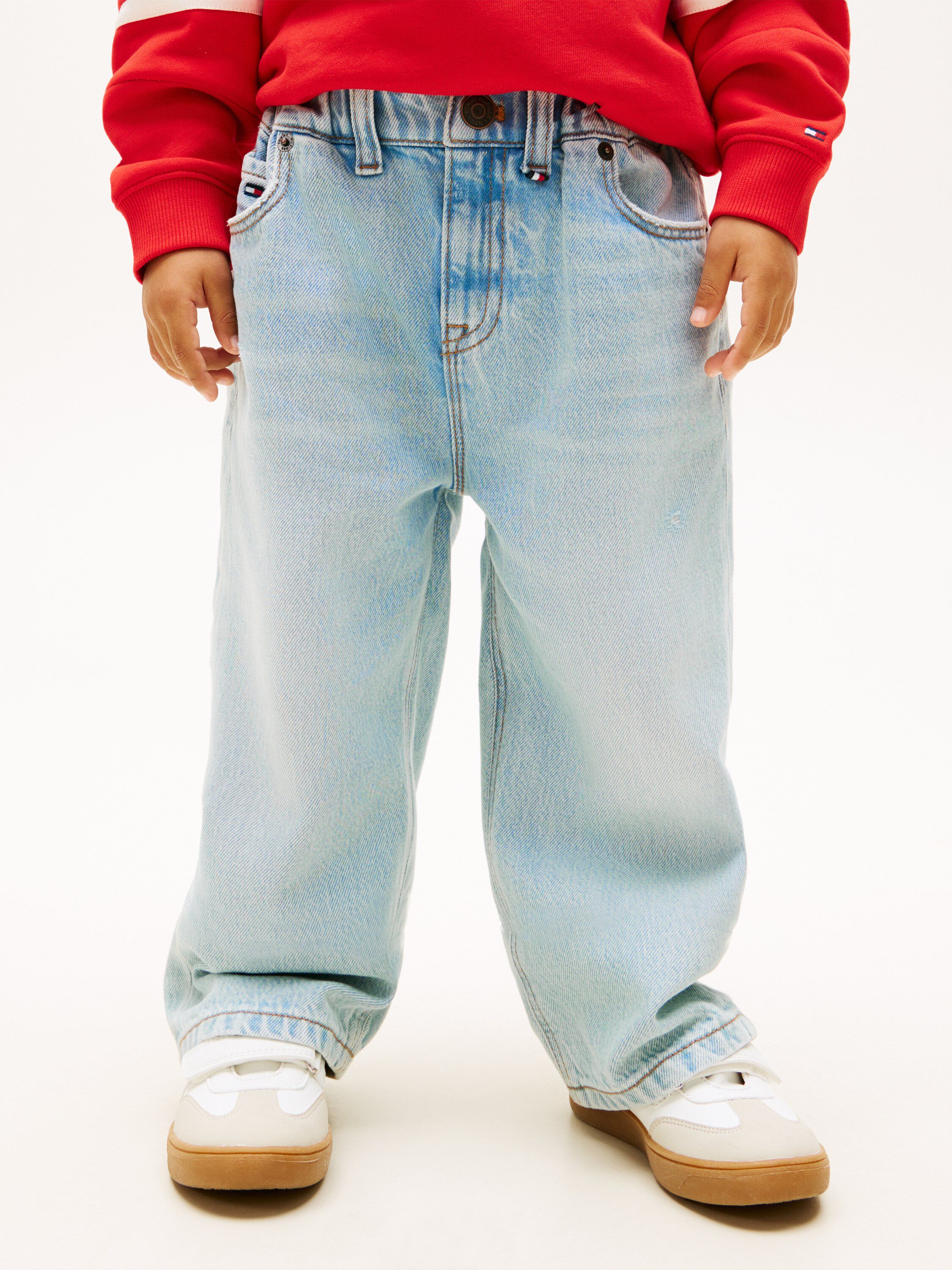 Faded Wide Leg Jeans