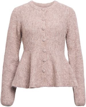 OBJSAGGIA RE LS PEPLUM KNIT CARDIGA