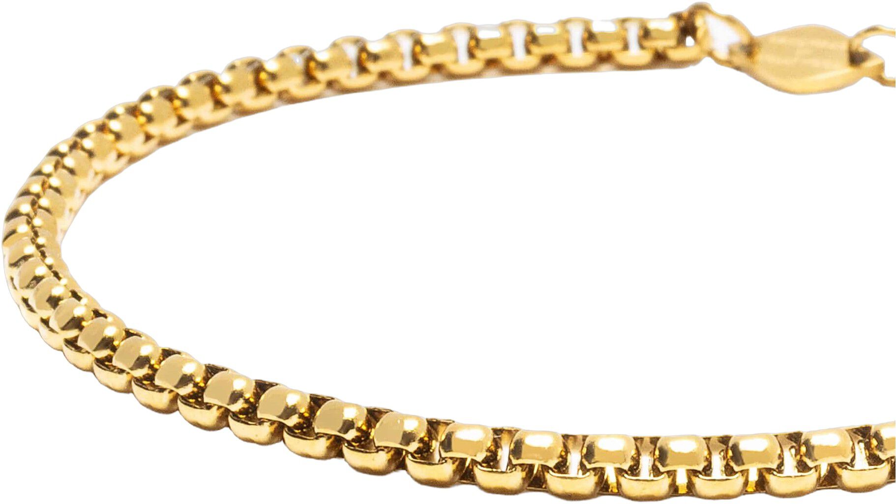 Gold Mini Box Chain Bracelet