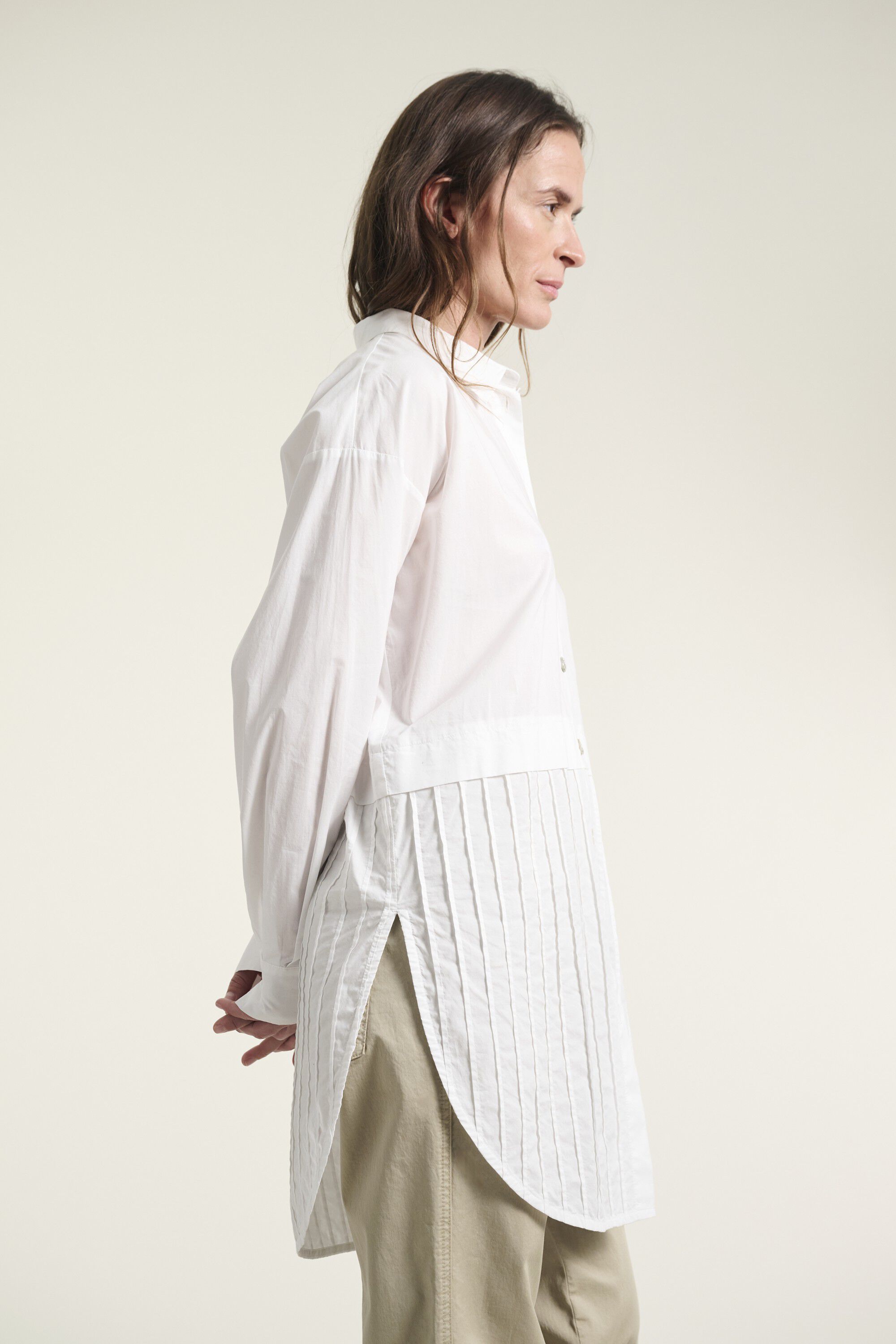 Core cotton pintuckskjorte