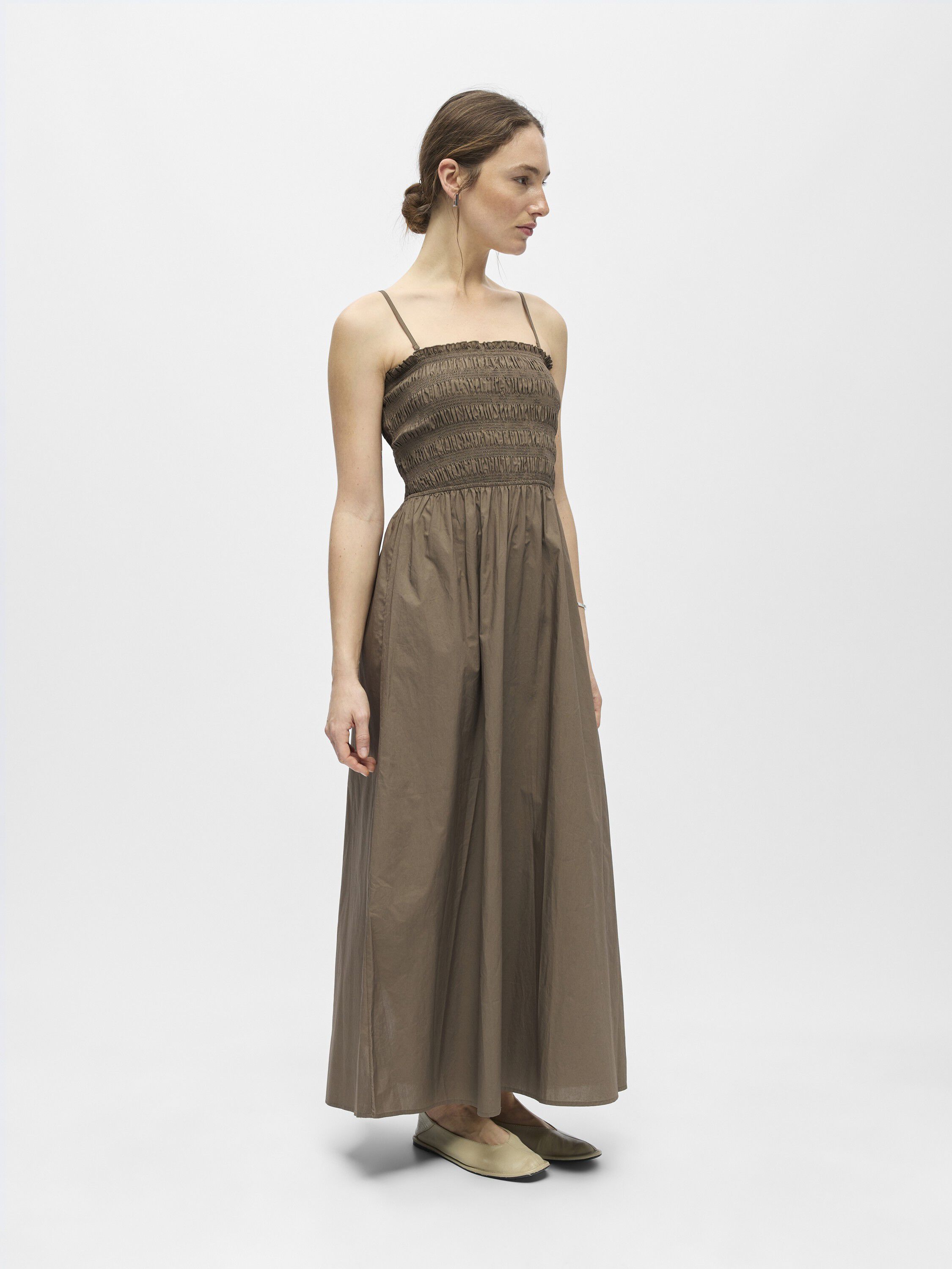 Objelly Hope S/L Re Smock Midi Dress 144