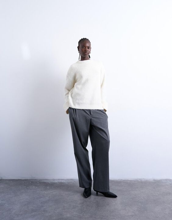 TSKILLE BOXY CREW KNIT PULLOVER