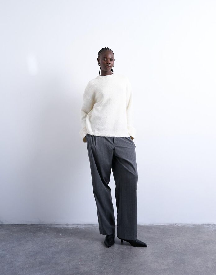 TSKILLE BOXY CREW KNIT PULLOVER