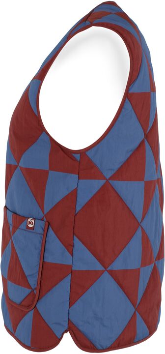 Danefield AOP Thermo Vest Dk Brick/Warm Blue DIAMETRIC