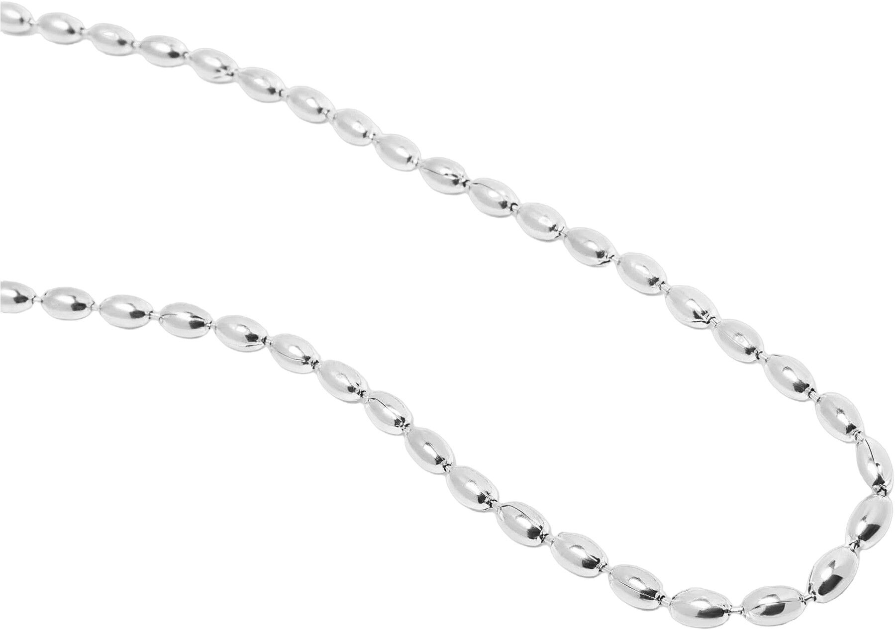 Silver Beaded Chain Necklace