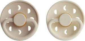 FRIGG Moon Phase runde sutter i latex 2-pak str. 2 - Cream/Croissant