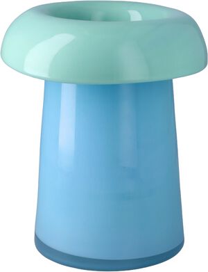 Soma Vase H22. 5 cm lysebl&aring;/aqua