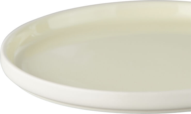 PLATE, MEDIUM, 2 PCS, CLAY IVORY, GLAZE LIGHT YELLOW, 18515I