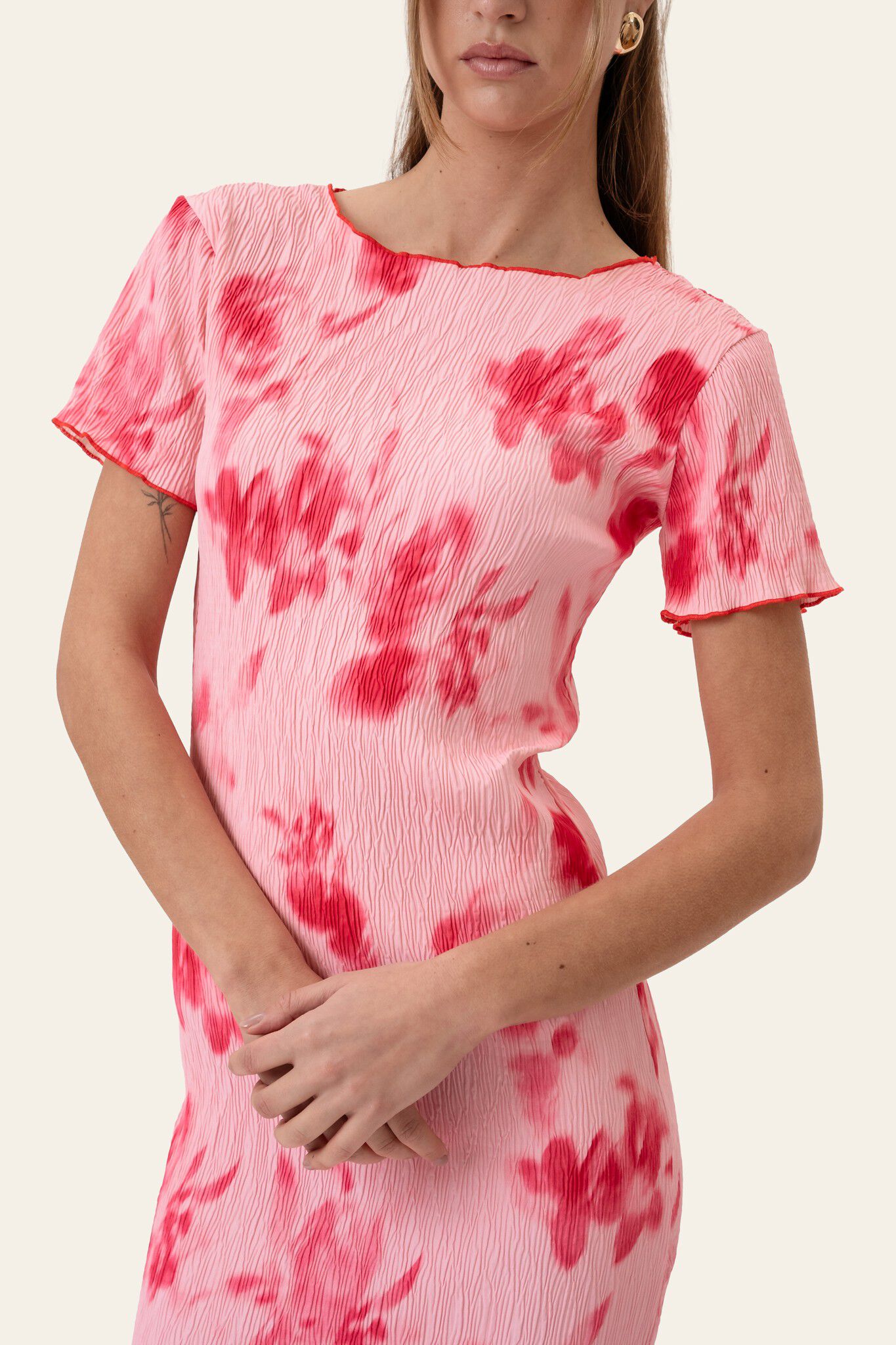 OdaIC SS Dress - Abstract Pink Flow