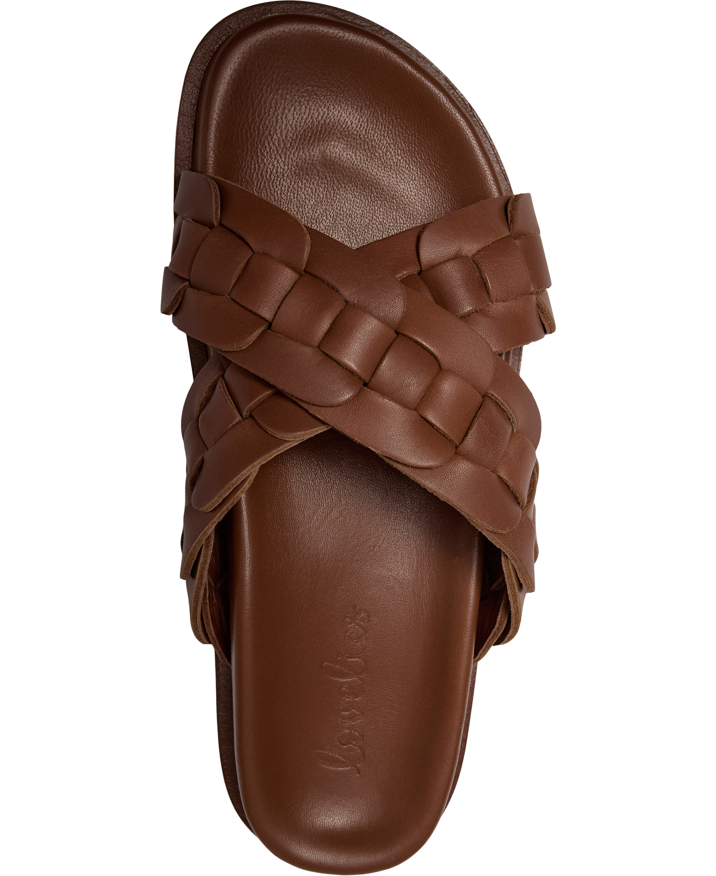 NAPLES - CROSSING STRAPS LEATHER SANDAL