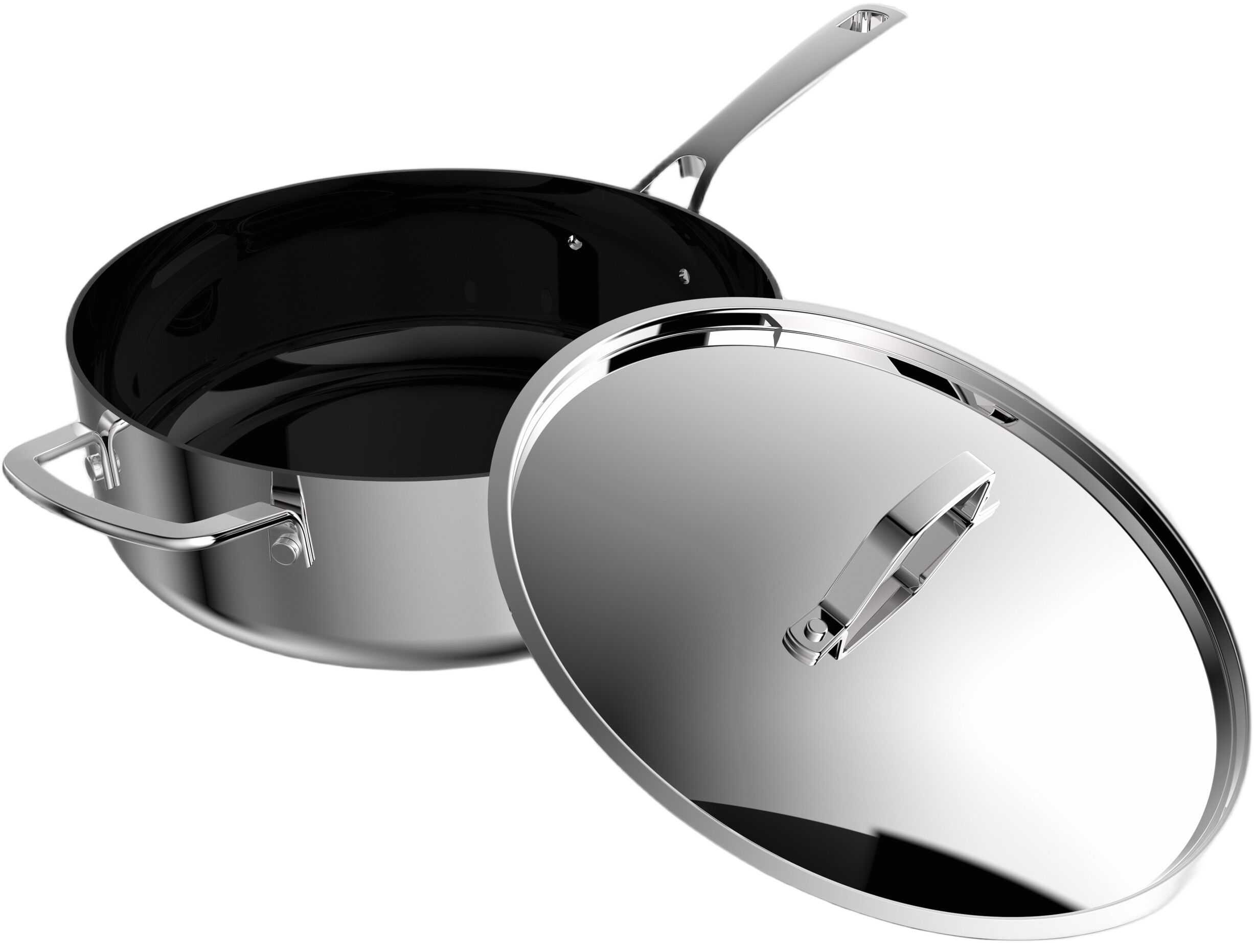 Saut&eacute;panne keramisk non-stick Divette 26 cm Rustfritt st&aring;l