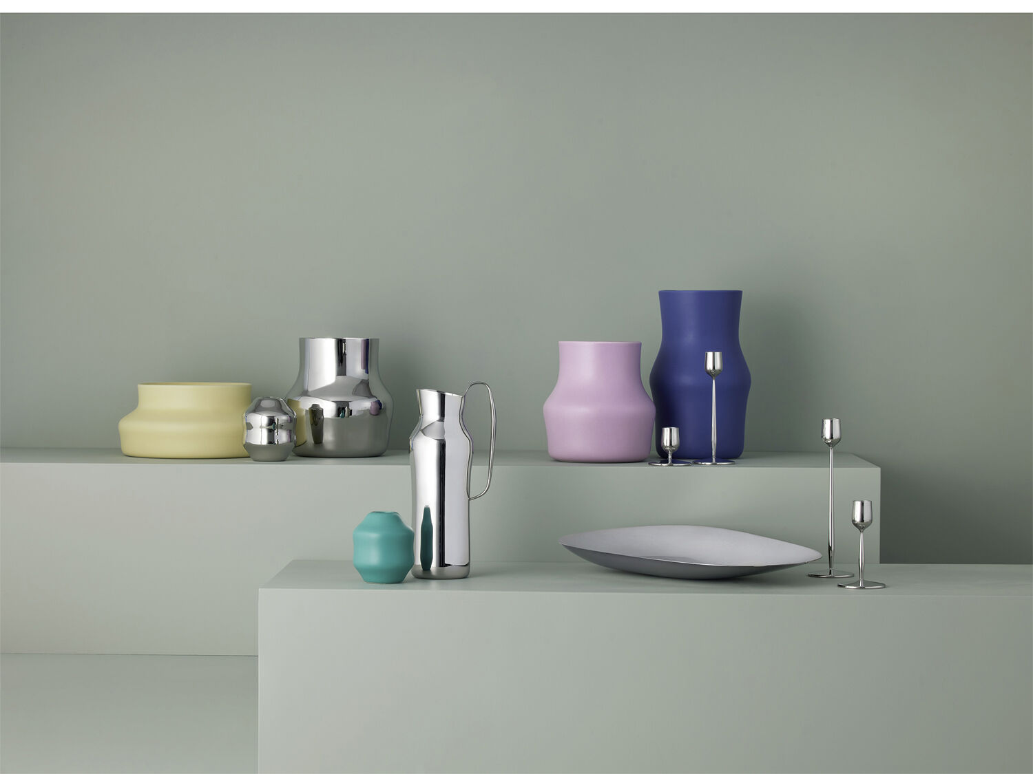 Vase Dorotea 9 x 10 cm Blankt st&aring;l