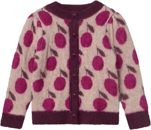 STAR ALPACA BERRY CARDIGAN