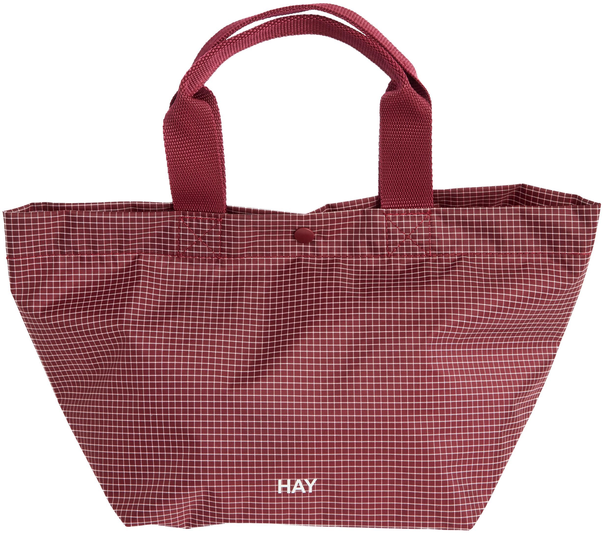 Grid Everyday Bag-Mini-Burgundy