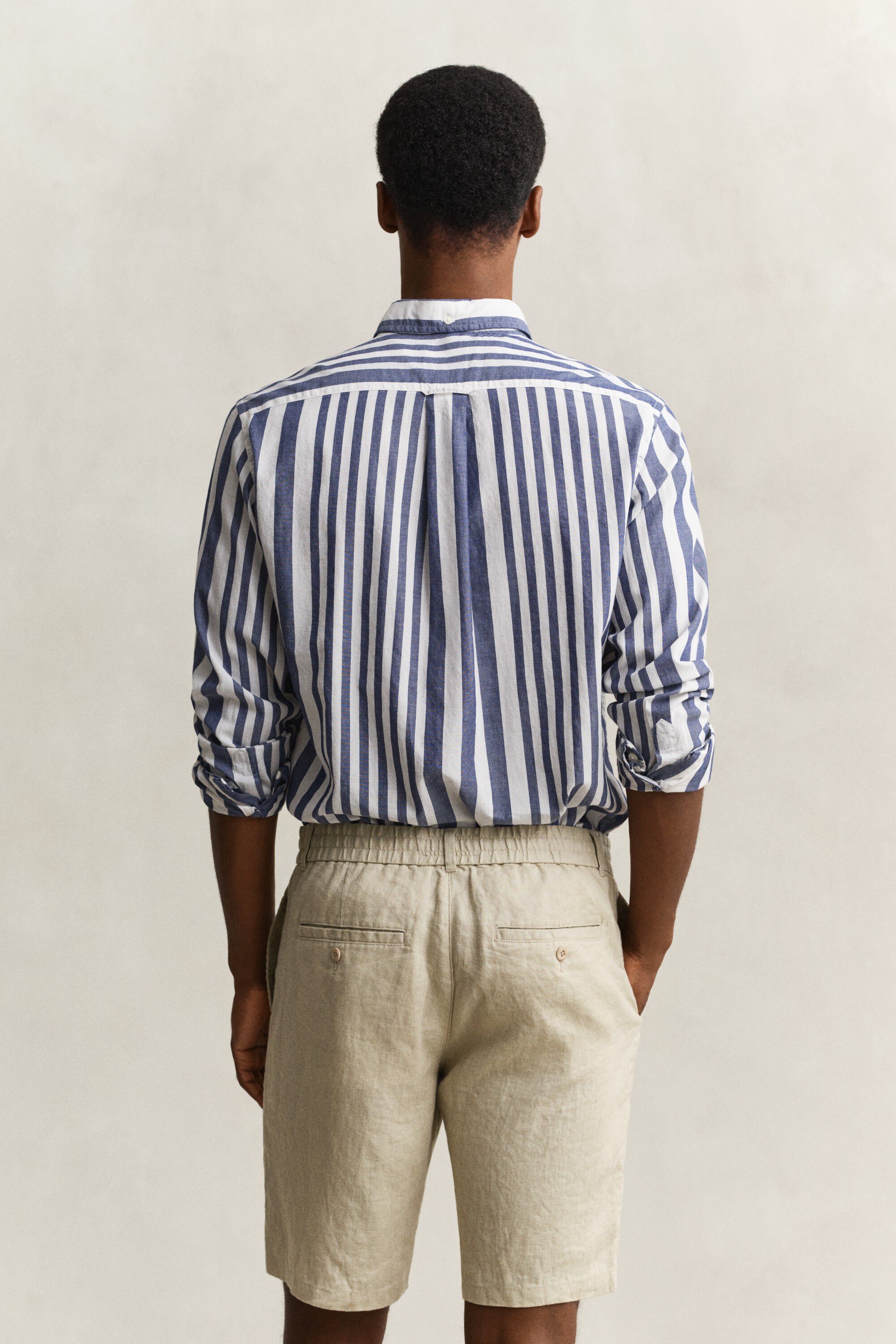 REG COTTON VOILE STRIPE SHIRT