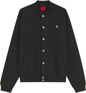 Bomber jacket with stacked-logo trim