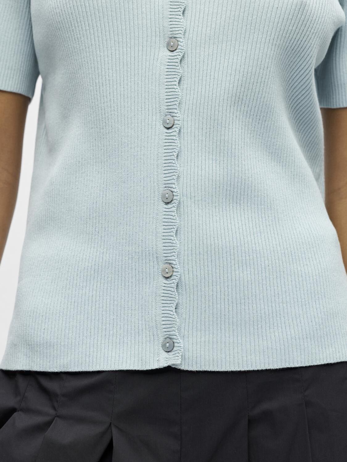 Objkelly S/S Re V-Neck Cardigan Noos