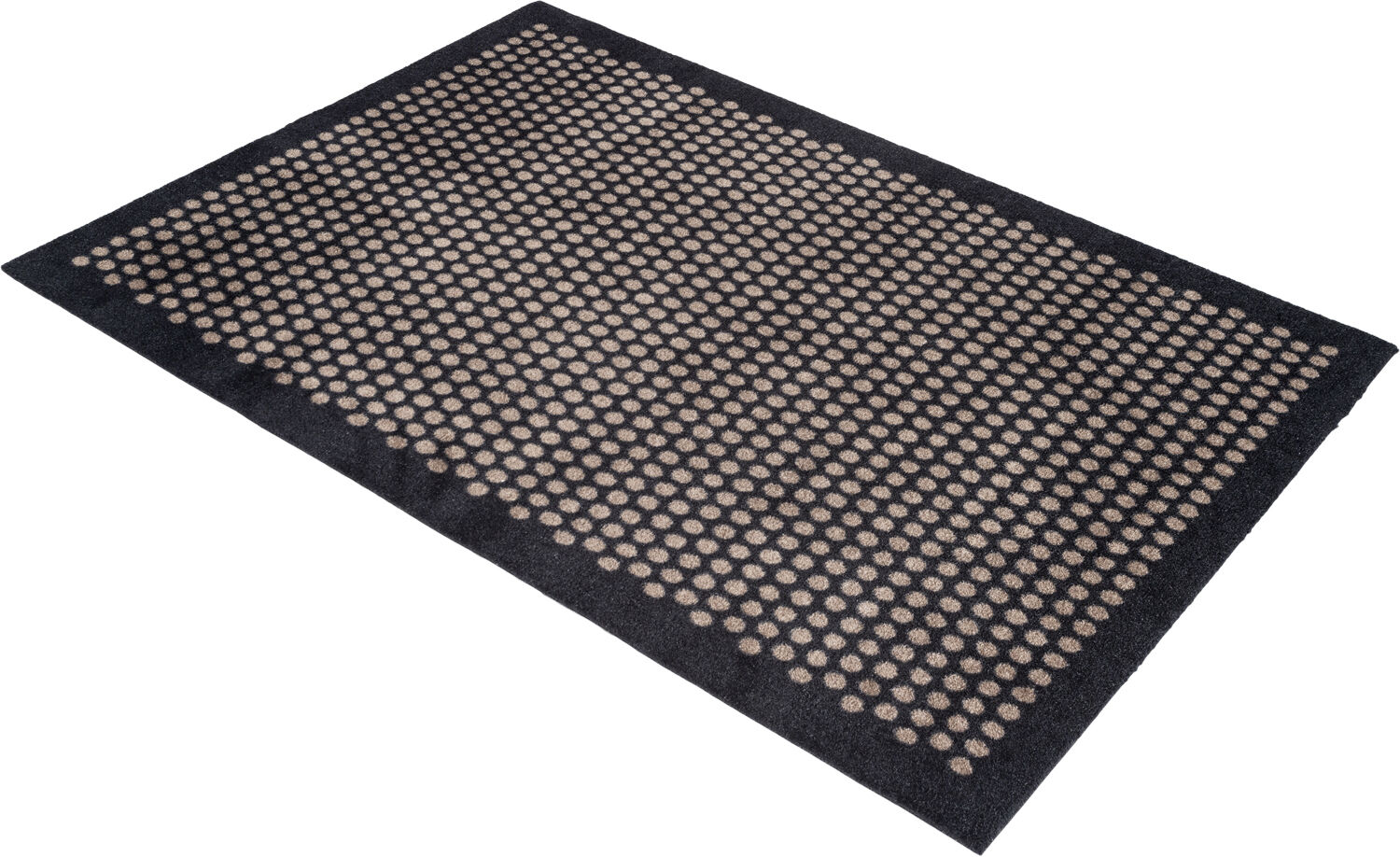 L&oslash;ber 130x90 cm, dot sort/sand