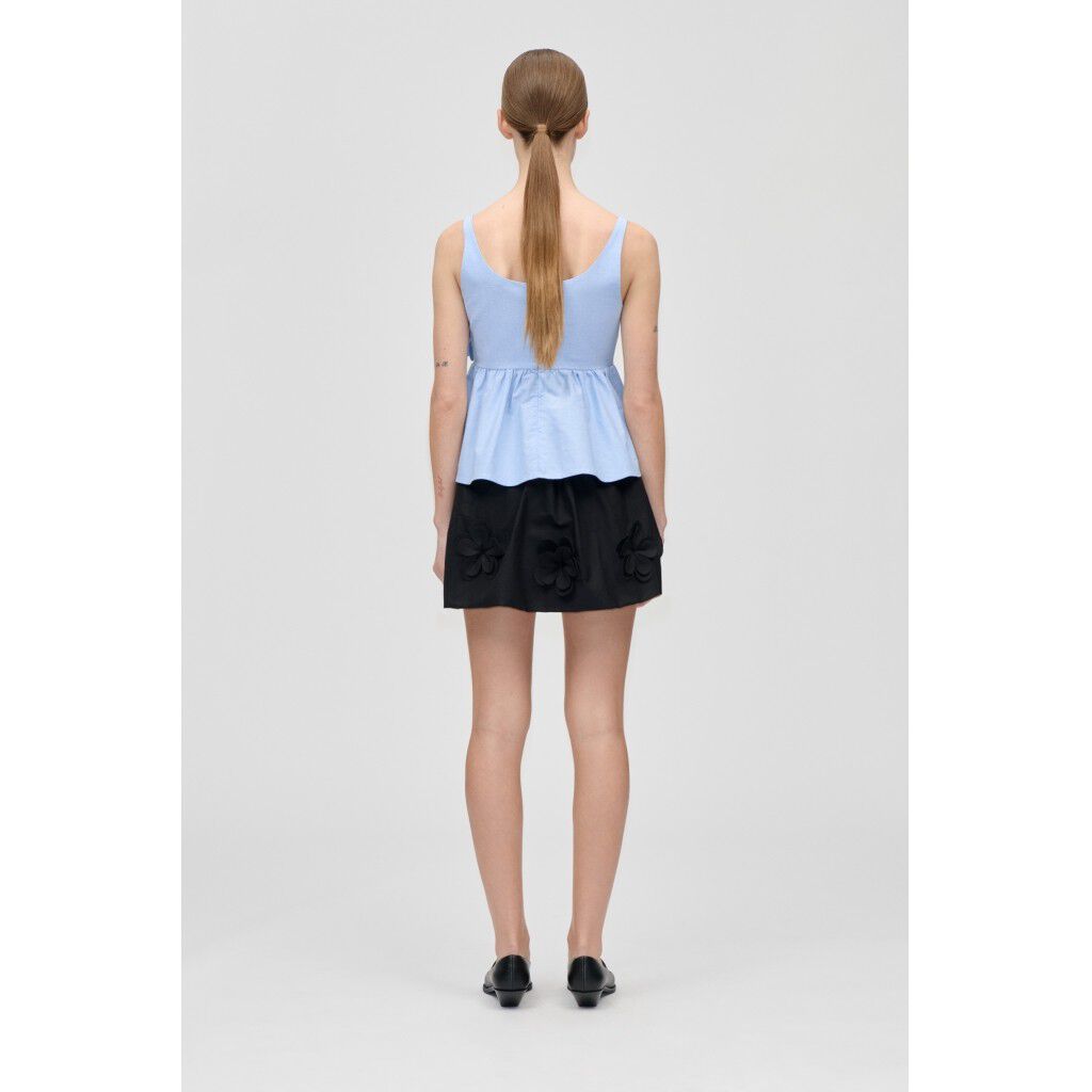 2464 Floral Shirting, Floral Peplum Top