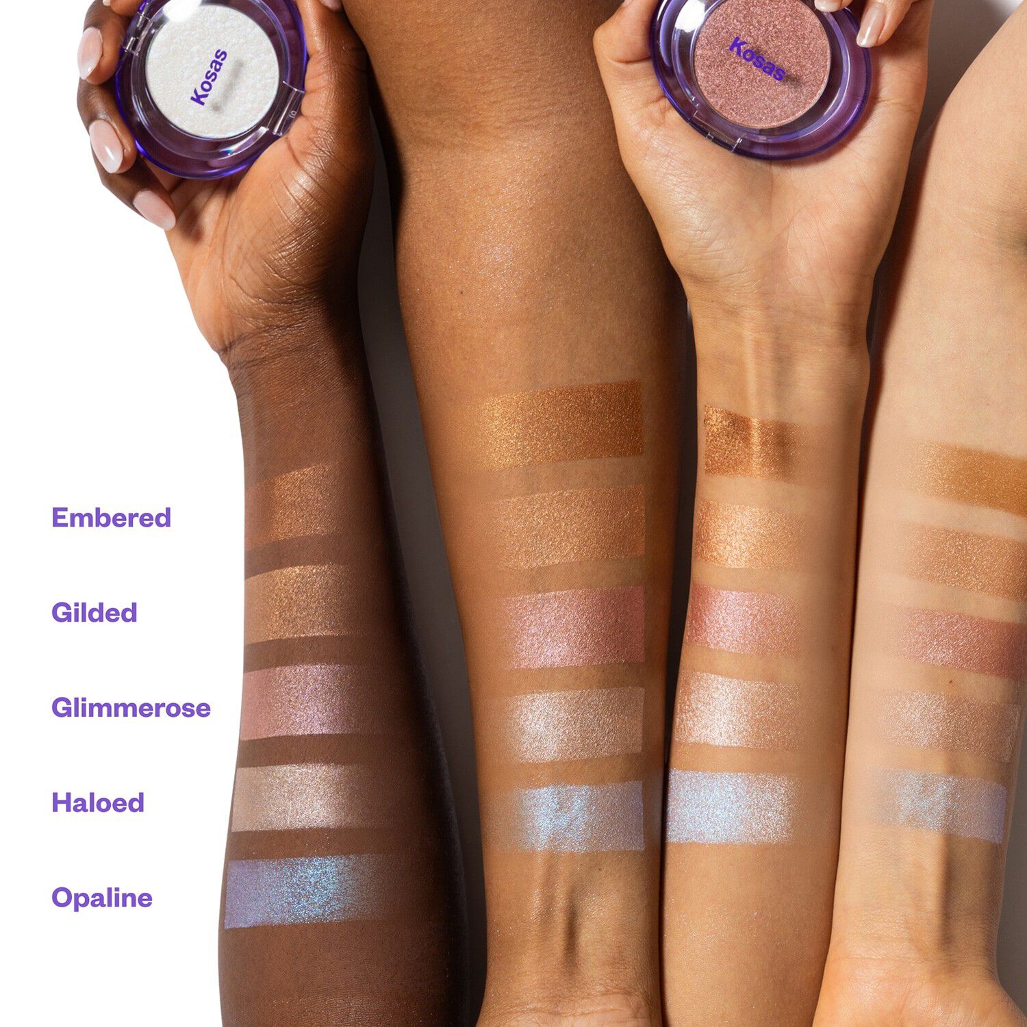 Highlighterpudder med v&aring;deffekt