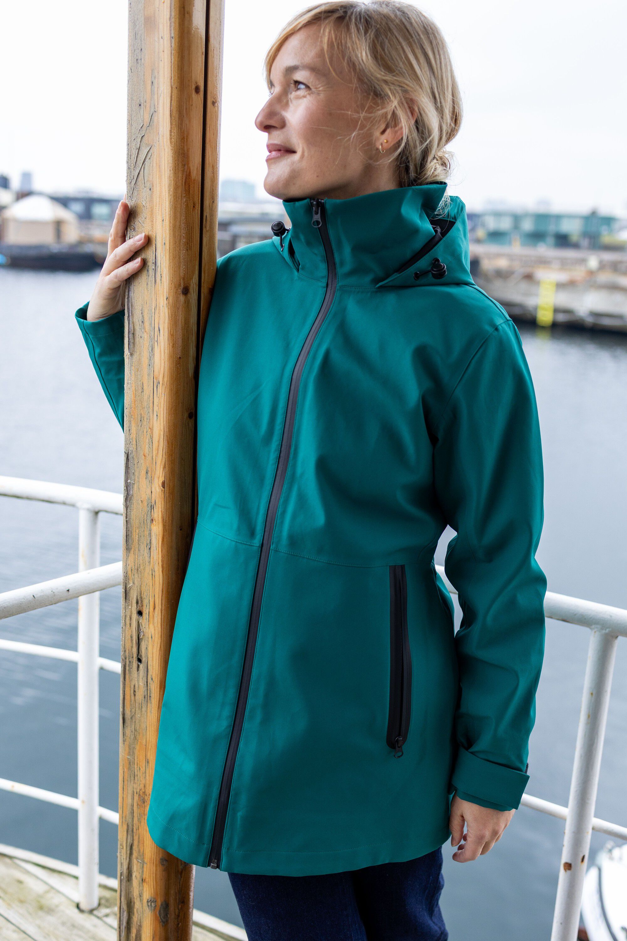 Danelittle Sister Raincoat Dark Green