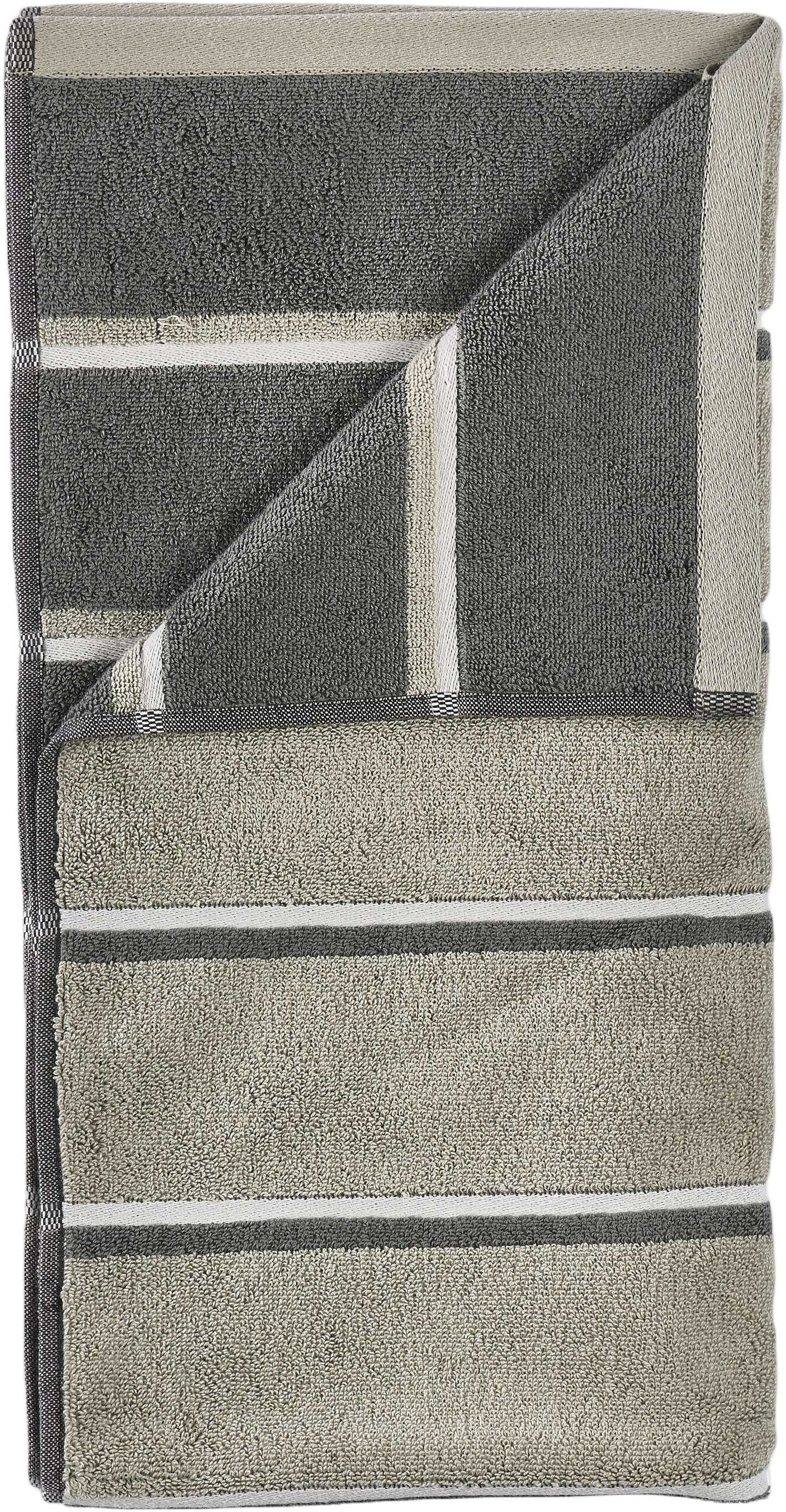 H&aring;ndkle Sauna 50x100 White/Soft Grey/Eucalyptus