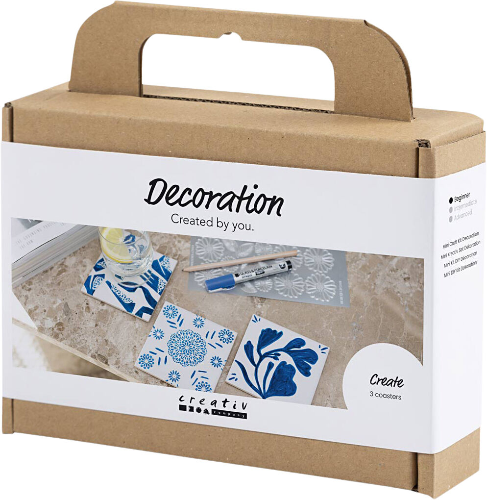 Mini DIY Kit Dekoration, Porcel&aelig;ns coasters