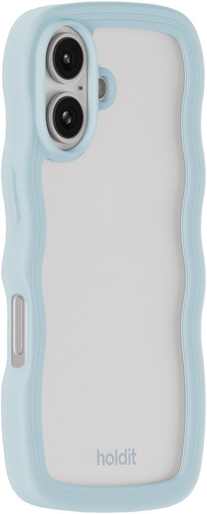 Wavy Case iPhone 16 Mineral Blue/Transparent