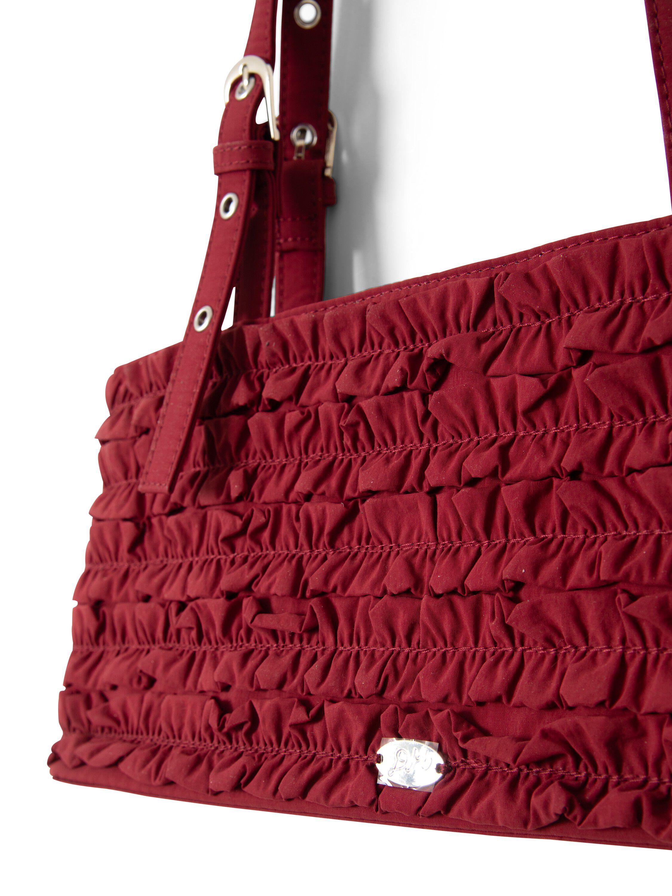 SOPHIA RUFFLE BAG - RED PEAR