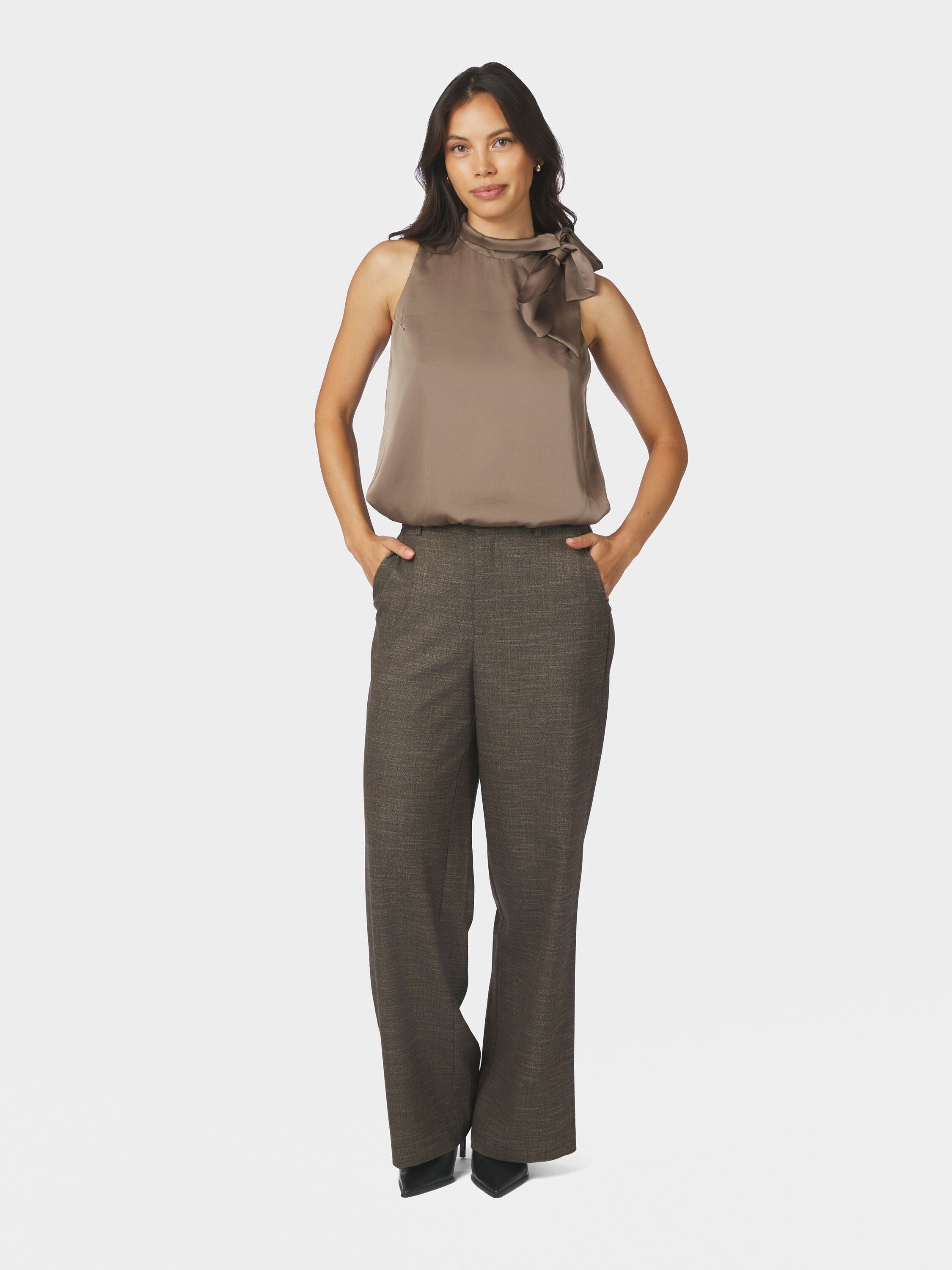 Veda Drapy Satin Top