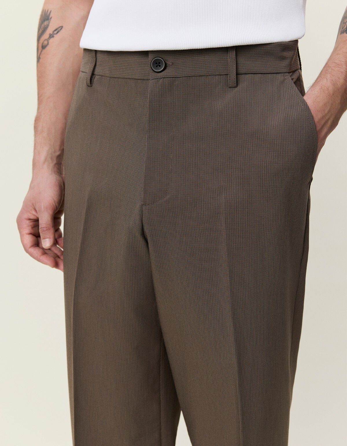 Mini Check Tailored Pants